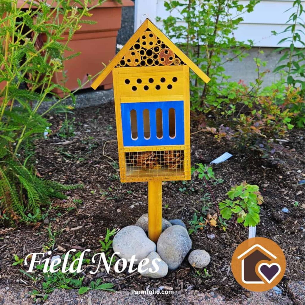 Pollinator Home in Garden Bed